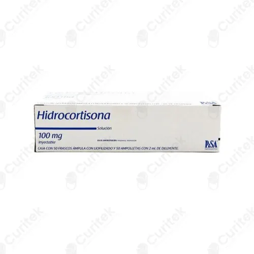 HIDROCORTISONA SOL INY 100 MG/2ML LIOFILIZADO 1 PZ PISA