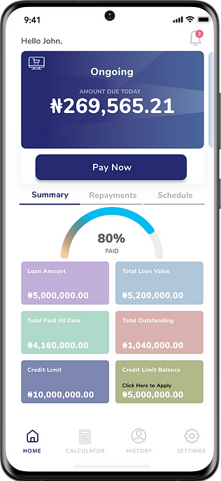 Screen from phastmoney app