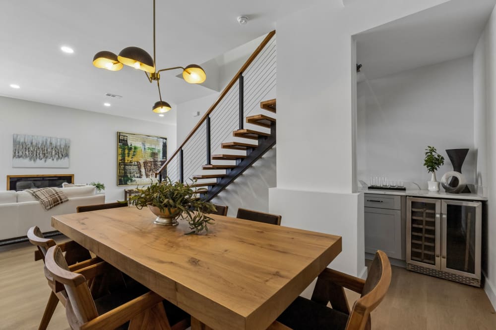 Finished, furnished dining space at 816 Premier Parkway