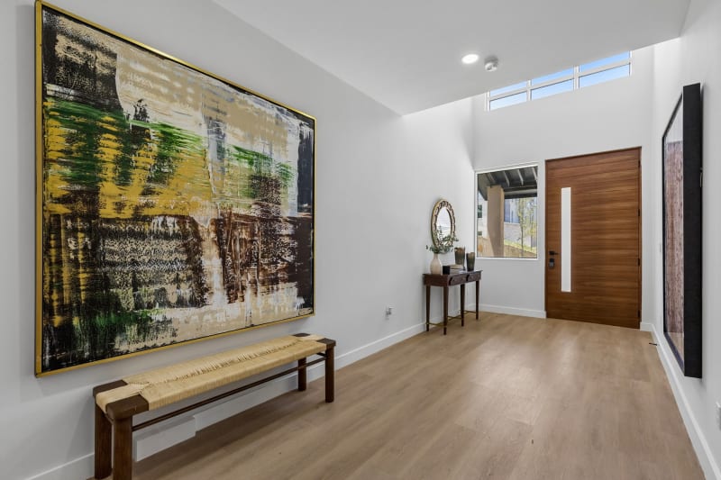 Finished, soaring entry gallery at 816 Premier Parkway