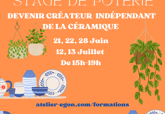 Juin 2025: Stage Devenir créateur de céramique indépendant