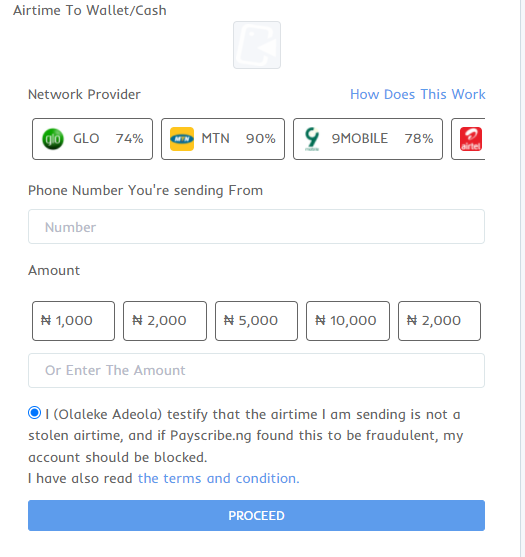 How To Convert Excess Airtime MTN Glo Airtel 9mobile To Cash Instant Crediting 
