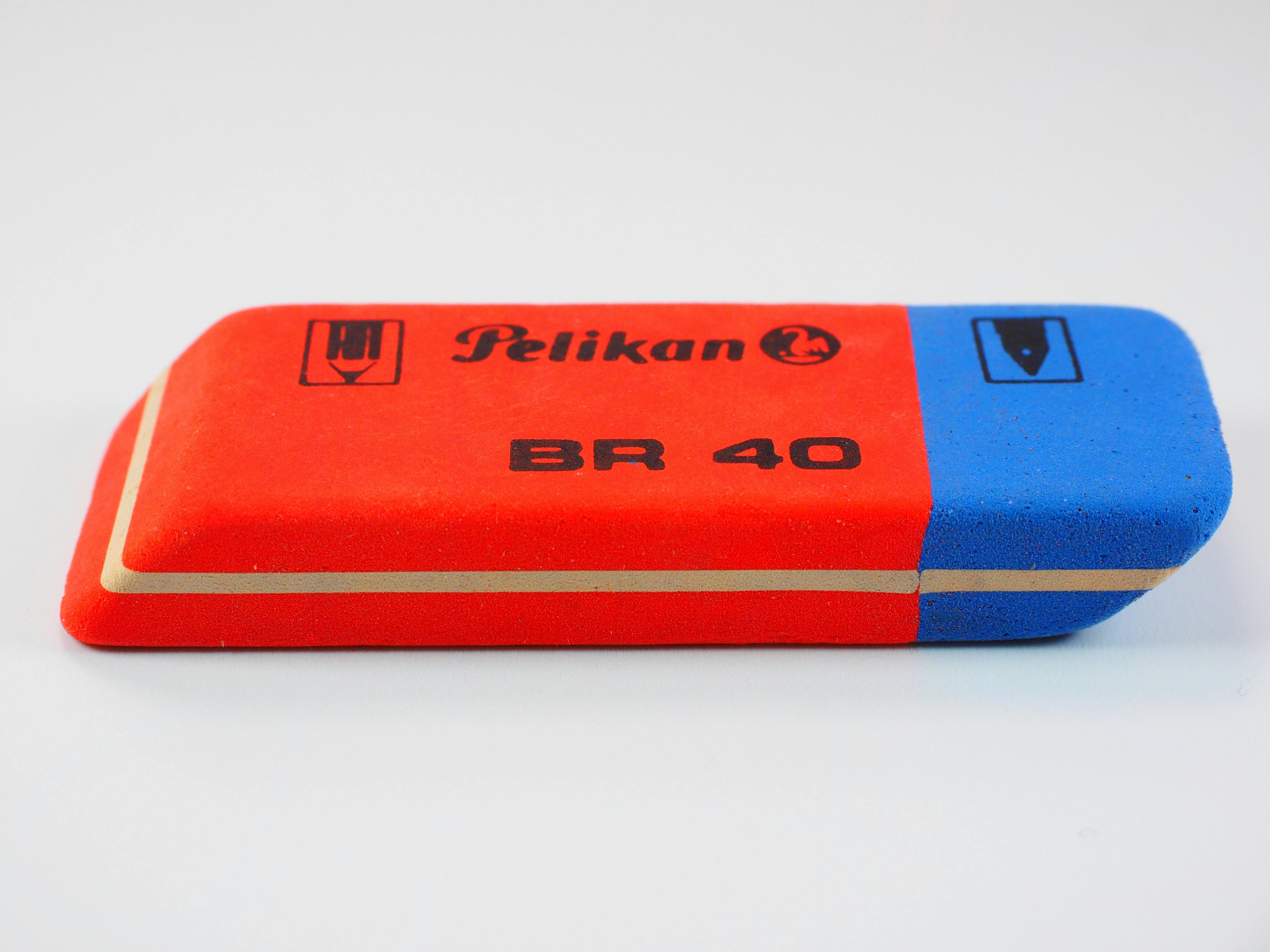 Pelikan br40 eraser on white surface