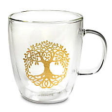 Tasse à Thé Double Paroi Transparente - Motif Anges Ambiente, Verre élégant