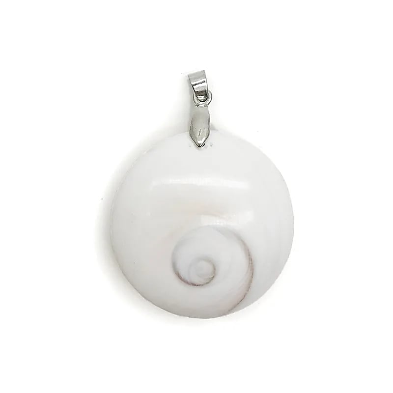 Gomati Chakra Stein Anhänger rund -- 4cm