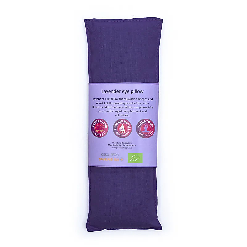 Cuscino per occhi lavanda organico viola scuro -- 140 g; 22x8 cm