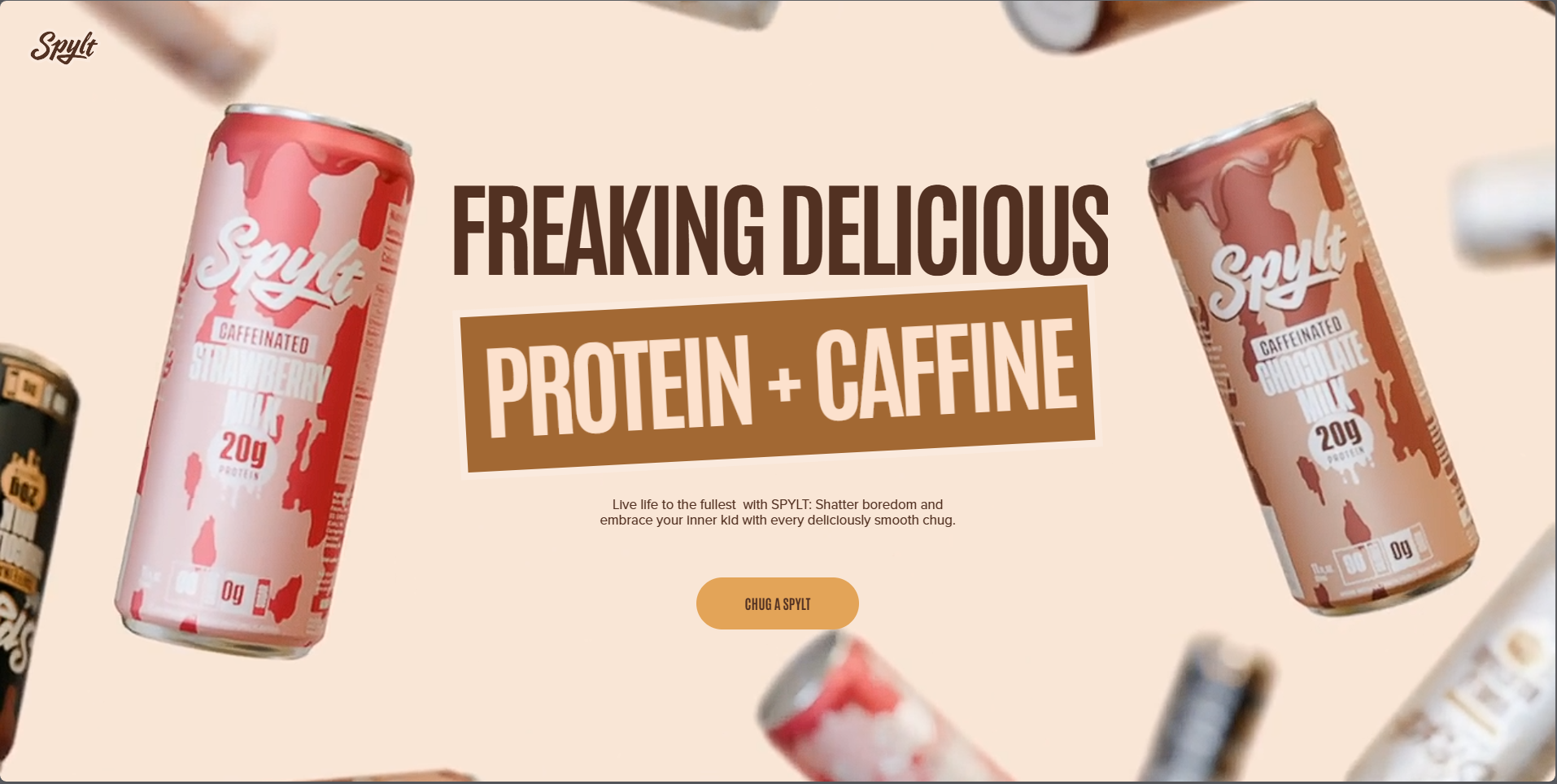Spylt drink website preview