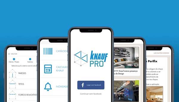 Aplicativo Knauf PRO para projetos de drywall