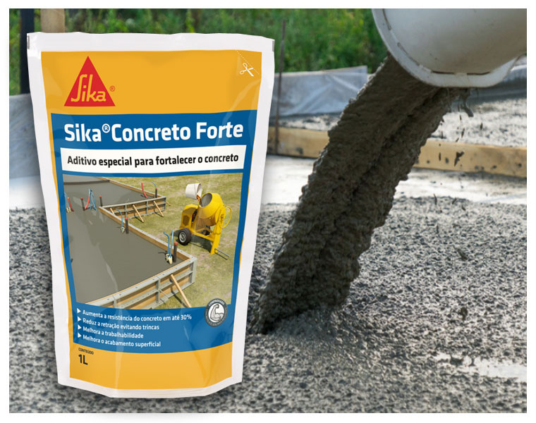 Concreto Forte Sika para o concreto na obra