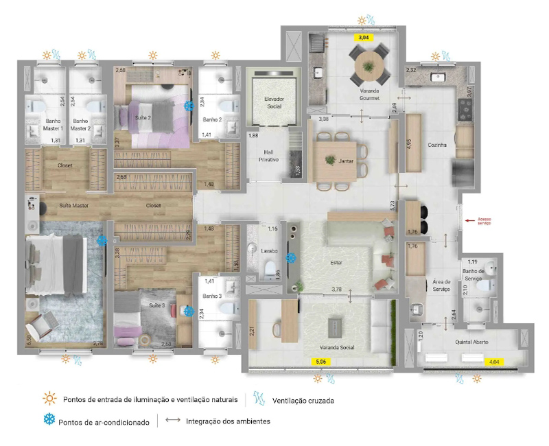 Estratégias de ventilação cruzada na arquitetura