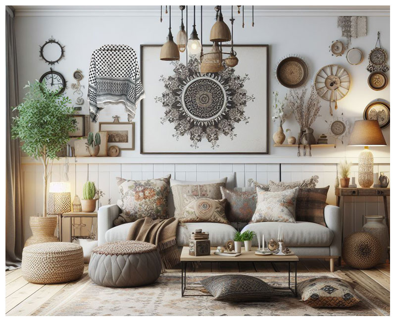 Boho Hippie: Estampas e Conforto no Décor