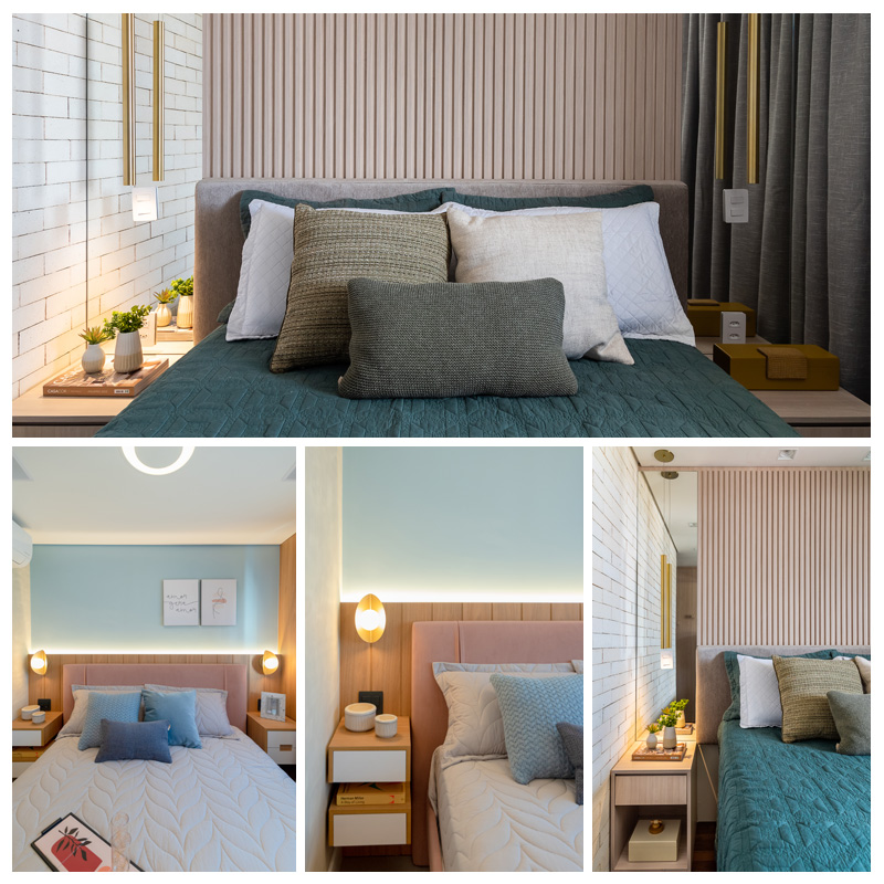 Liberdade e funcionalidade da cama solta no quarto / Fotografia Erika Urbino
