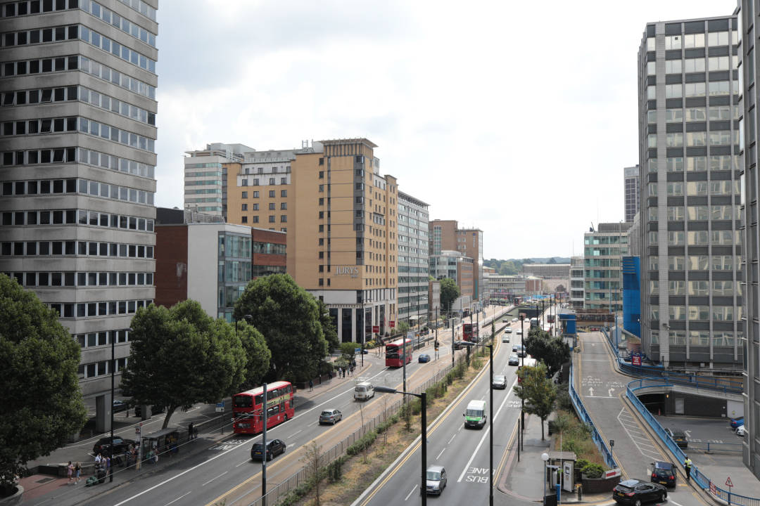 Photo of Croydon town centre on an overcast day