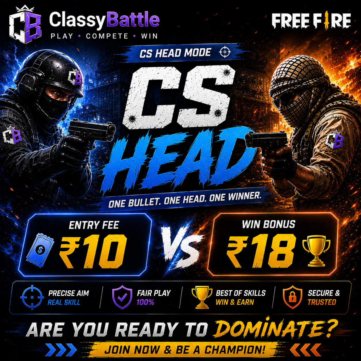 Clash Squad Head-on tournament mode