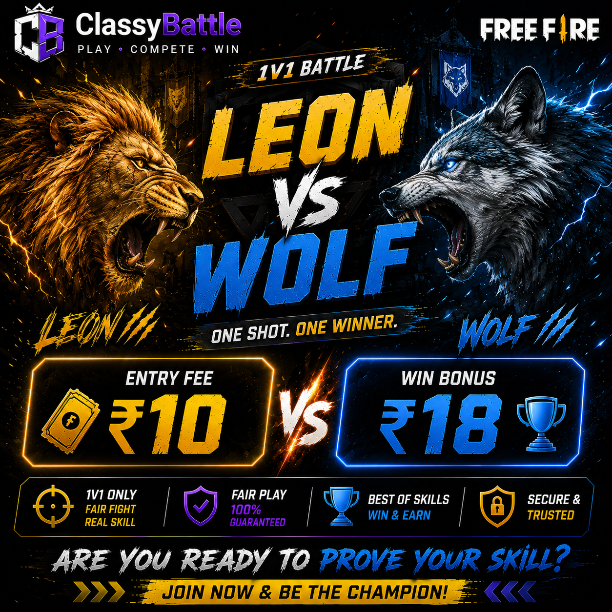Lone Wolf 1v1 tournament mode