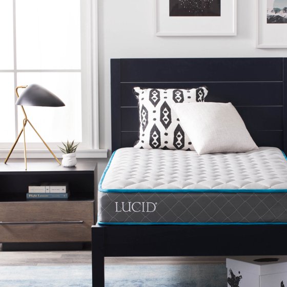 An image of Lucid Soft Innerspring Steel Coil 7-Inch Mattress