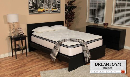 An image of Dreamfoam Bedding UDPCPTSH50wL-C6 Ultra Plush Pillow Top Short Queen-Size Pocketed Coil® Technology 12-Inch Mattress