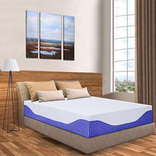 An image of Sleeplace SVC12FM05C Memory Foam California King-Size 12-Inch Mattress