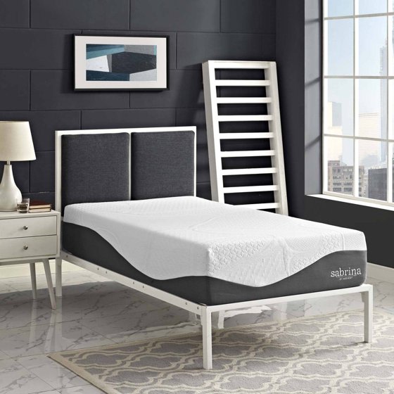 An image of Modway Sabrina Memory Foam Boxtop Spring Responsive 12-Inch Mattress