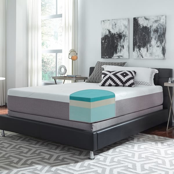 An image of Slumber Solutions M35602-03108-OSS Firm Gel Memory Foam Twin XL-Size 12-Inch Mattress | Know Your Mattress 