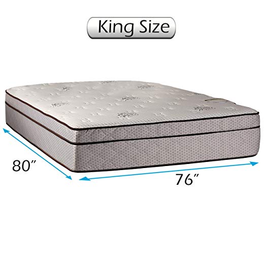 An image of Dream Solutions USA Fifth Ave Plush Foam King-Size 490 Innerspring Coils Innerspring Support 13-Inch Mattress | Know Your Mattress 