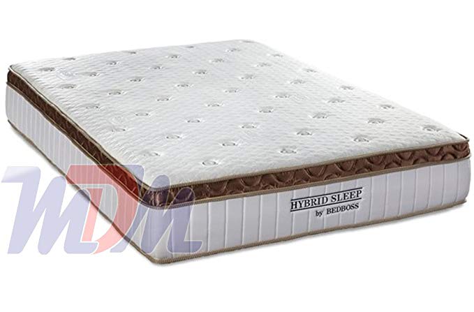 An image of Bed Boss Medium Firm Hybrid Twin-Size Pocket Spring Coil Bamboo Charcoal-Infused Mattress | Know Your Mattress 