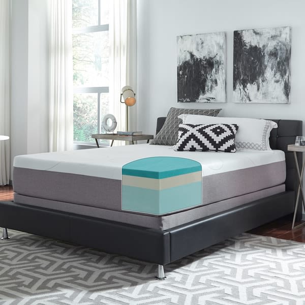 An image related to Slumber Solutions M35602-01030-OSS Plush Gel Memory Foam Queen-Size 12-Inch Mattress