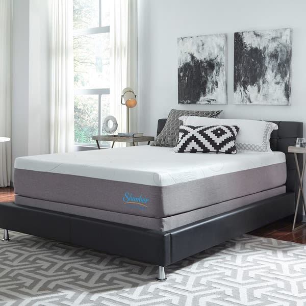 An image of Slumber Solutions Plush Memory Foam Queen-Size Temperature-Smart 12-Inch Mattress