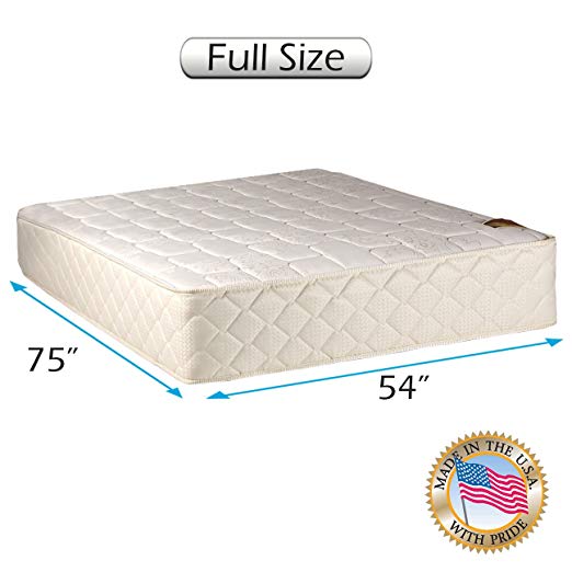 An image of Dream Solutions USA Grandeur Deluxe Firm Foam Full-Size Firm Poly Foam 12-Inch Mattress | Know Your Mattress 