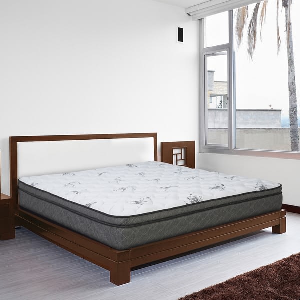 An image of Wolf Mattress TYPE1-1060 Plush Latex Hybrid King-Size Coil Springs Individually Wrapped Pocket Coils 12-Inch Mattress | Know Your Mattress 