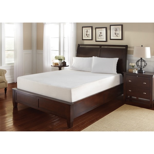 An image of Sarah Peyton WHITE 1926045 Firm Memory Foam Queen-Size 12-Inch Mattress