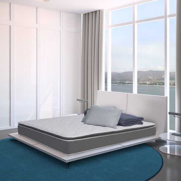 An image related to Wolf Mattress Plush Pillow Top Full-Size 288 Innerspring 8-Inch Mattress