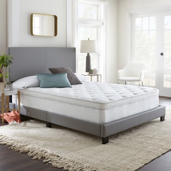 An image of Sleep Sync SS12COOLGDB Plush Euro Top Full-Size Coil Springs 12-Inch Mattress