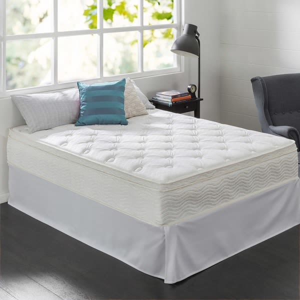 An image of Priage OS-BNSM-12 Firm Pocketed Coil Full-Size Coil Springs 12-Inch Mattress | Know Your Mattress 