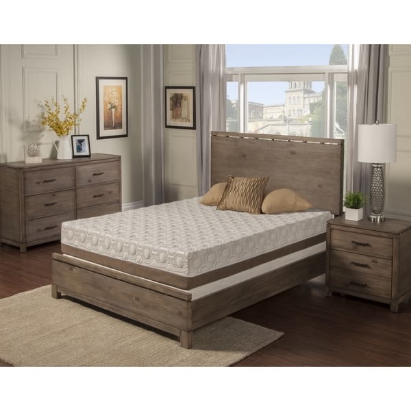 An image related to Blissful Nights Firm Memory Foam Full-Size Foam Base Bamboo Charcoal-Infused 10-Inch Mattress