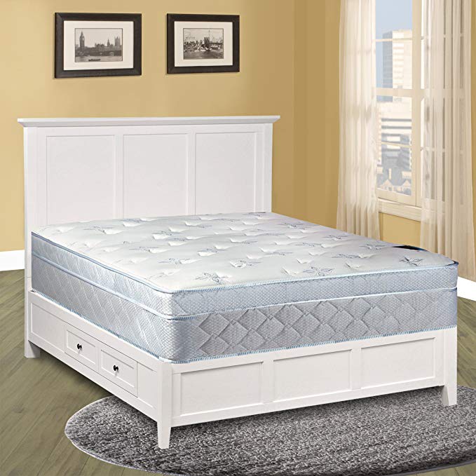 An image of Continental Sleep FOAM ENCASED 448N-6/6-1 Medium Firm Euro Top King-Size 396 Innerspring Verticoil Unit VertiCoil Innerspring Unit 10-Inch Mattress