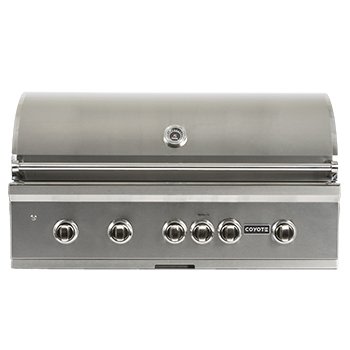 An image of Coyote CSLX42NG S-Series 42'' Natural Gas Stainless Steel Covered Grill