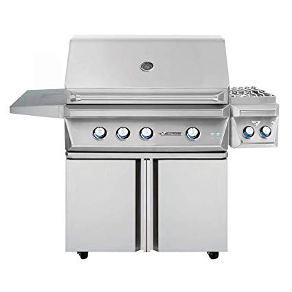 An image related to Twin Eagles TEBQ36R-CL-TEGB36-B-TESB132F-CL 36'' Propane Gas Stainless Steel Rotisserie Grill