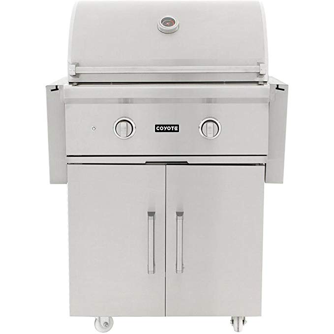 An image of Coyote C1C28LPFS C-Series 28'' Propane Gas Covered Grill | KnowYourGrill 