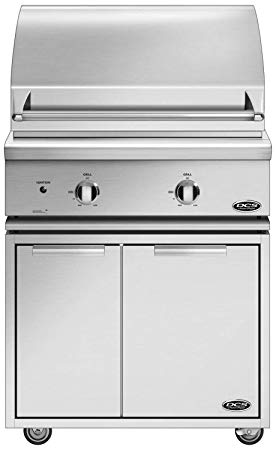 An image of DCS BGC30-BQ-L-CAD1-30 30'' Propane Gas Stainless Steel Covered Grill | KnowYourGrill 