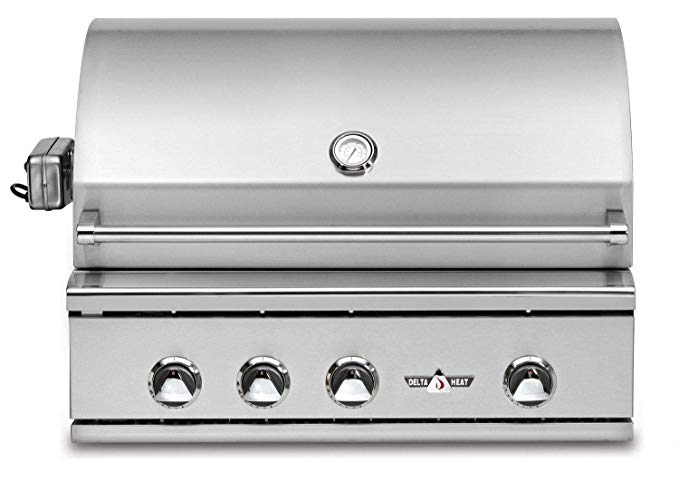 An image of Delta Heat DHBQ32RS-C-N 32" Natural Gas Stainless Steel Rotisserie Grill | KnowYourGrill 