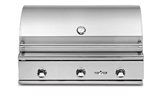 An image of Delta Heat DHBQ38G-C-N 38" Natural Gas Stainless Steel Covered Grill | KnowYourGrill 