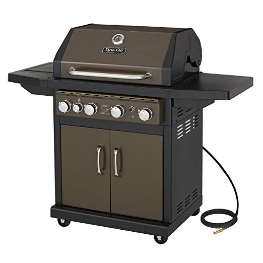 An image of Dyna-Glo DGA480BSN Natural Gas Freestanding Covered Grill | KnowYourGrill 