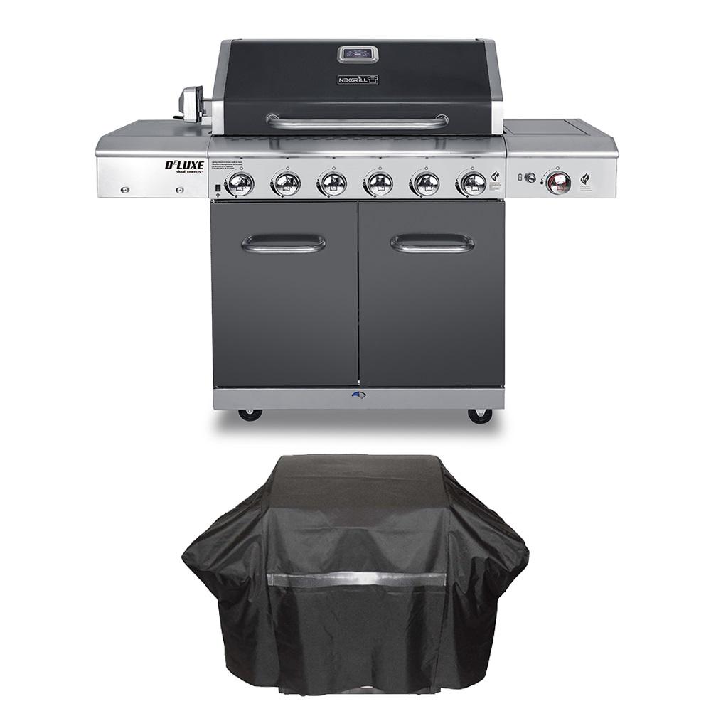 An image of Nexgrill 720-0896BX Deluxe Propane Gas Freestanding Covered Grill | KnowYourGrill 