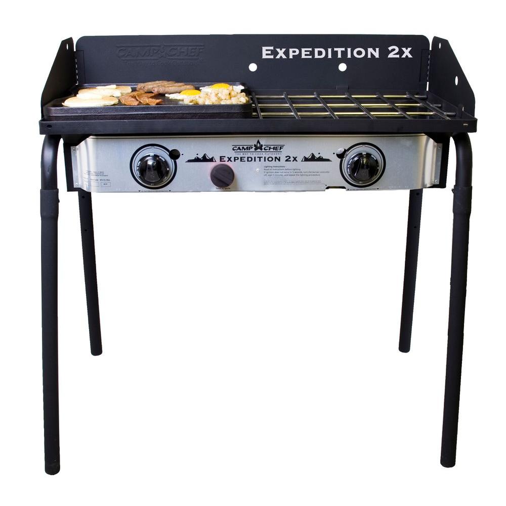 An image of Camp Chef YK60LWC12 Propane Gas Cast Iron Freestanding Open Grill | KnowYourGrill 