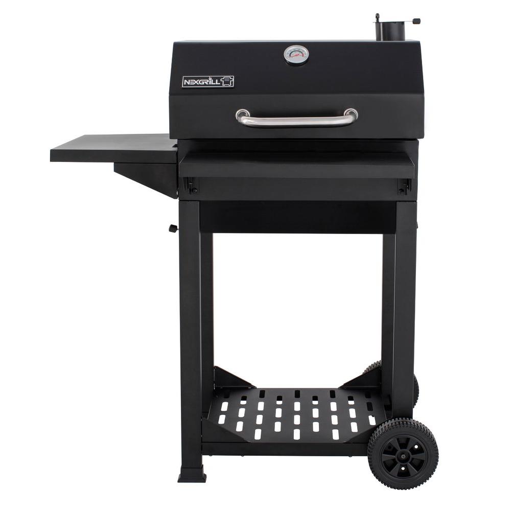 An image of Nexgrill 810-0025 Charcoal Steel Freestanding Covered Grill | KnowYourGrill 