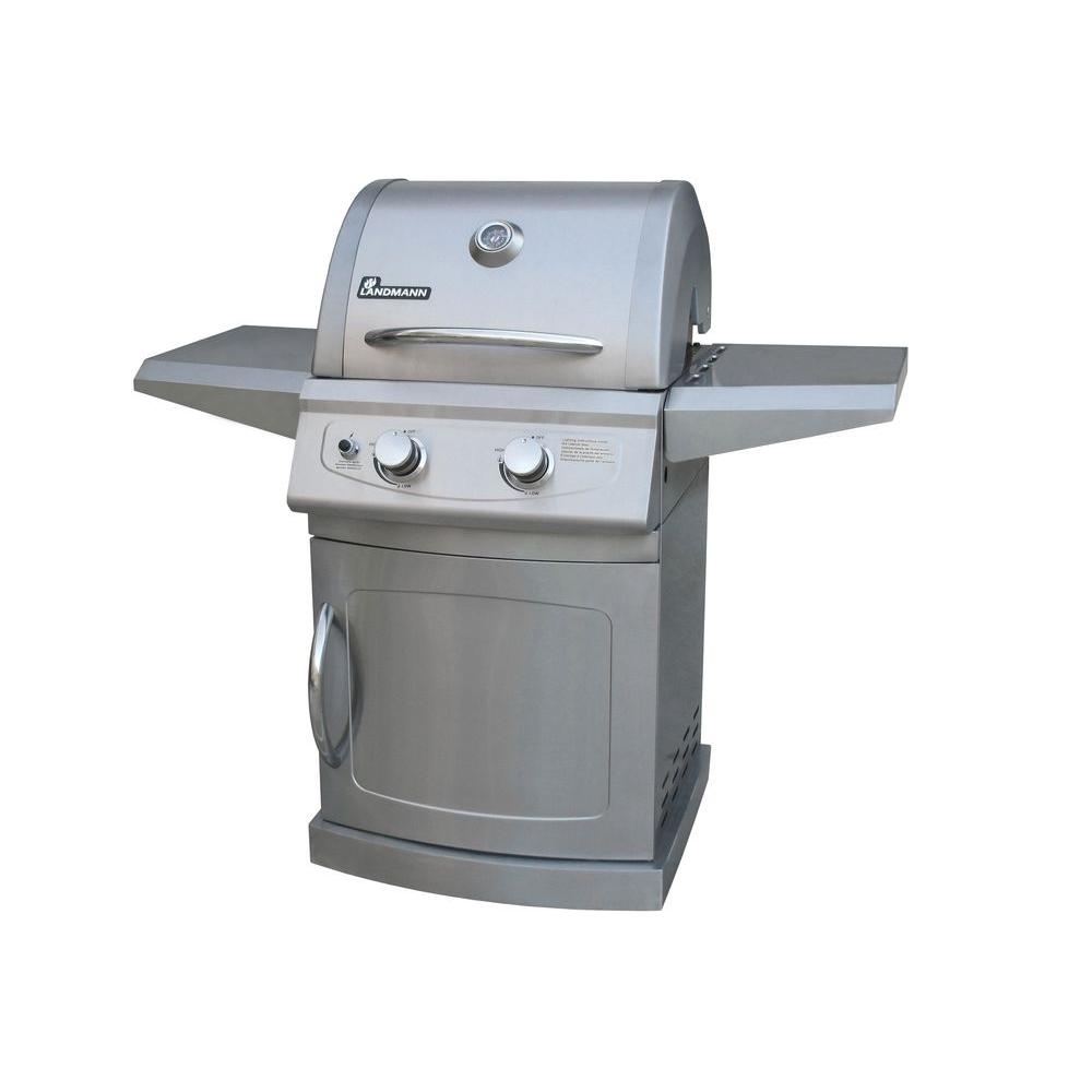 An image related to LANDMANN 42204 Propane Gas Stainless Steel Freestanding Covered Grill