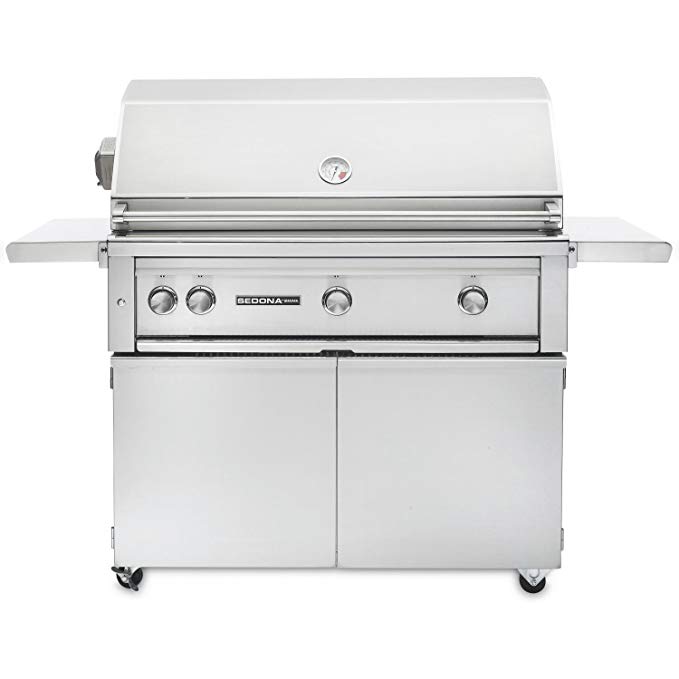 An image of Lynx Sedona 42'' Natural Gas Stainless Steel Freestanding Rotisserie Grill