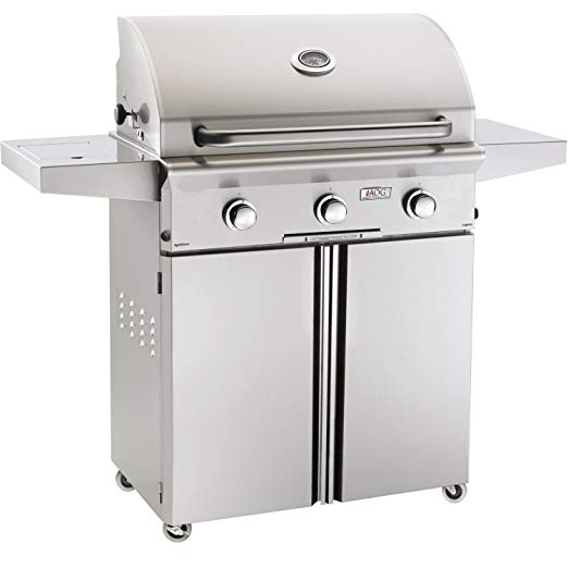 An image of AOG L Series 30'' Natural Gas Stainless Steel Freestanding Covered Grill | KnowYourGrill 