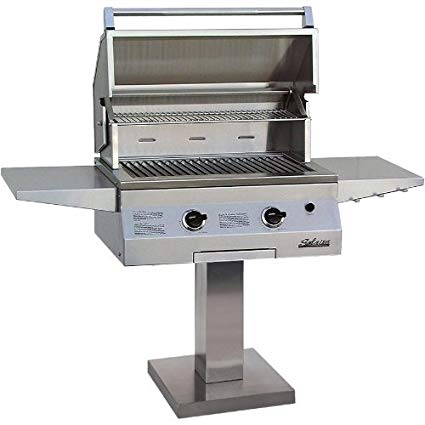 An image of Solaire 27" Natural Gas Stainless Steel Freestanding Covered Grill